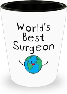 World's Best Surgeon Shot Glass - Unique Gifts for Thank You Appreciation Graduation Retirement - Trust Me I am Awesome - Superpower Ever - Badass Future - Men Women