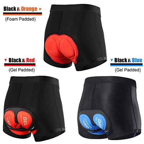 Changxi Cueca de bicicleta masculina acolchoada 3D BTT pa ciclismo e ciclismo Shorts pa ciclismo