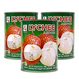 Asian Taste Peeled Whole Lychee in Heavy Syrup, Canned Fruits, Litchi Fruit, Peeled Seedless Perfect for...