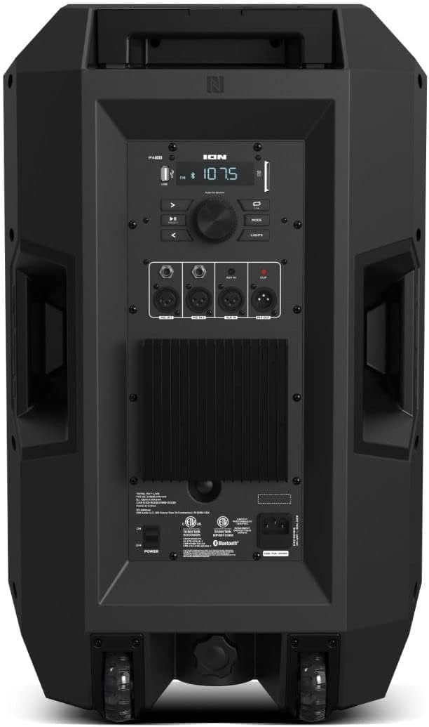 ION Audio PA LIVE 500-Watt Karaoke Party Speaker - Bright Robust and Clear Booming Sound with Brilliant Visual Effects and Microphone (Renewed)