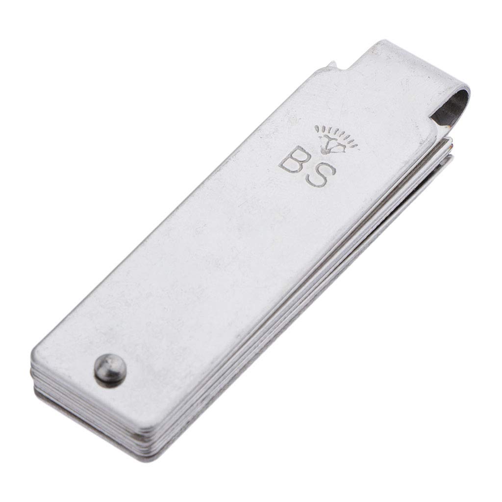 Dailymall Calibro di Misurazione per Pietre Preziose Diamantate con Calibro A Forma di Ventaglio in Alluminio - Argento, 8 Pezzi di Fan