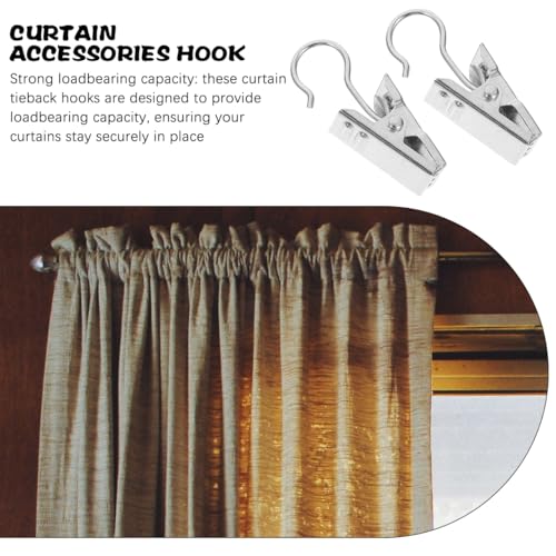 Image of balacoo Curtain Clips with Hooks 100 Pack for Hanging Curtains Drapery Photos Party Lights and Home Decoration Strong Load Bearing and Easy Installation