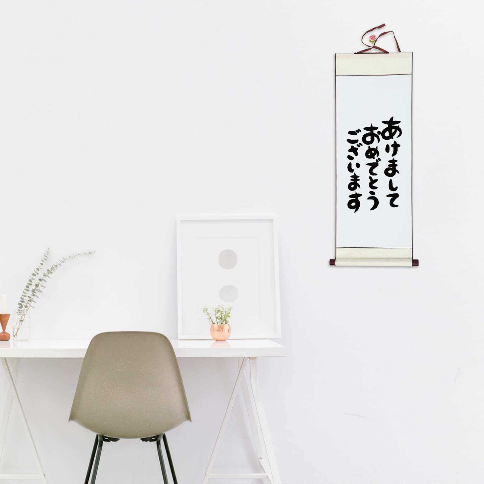 Rouleau de papier de riz vierge Xuan chinois à suspendre pour Sumie et calligraphie - Blanc