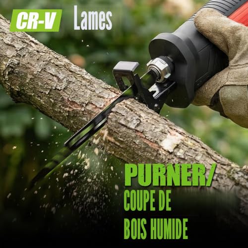 EZUVITA Lames de Scie Sabre 36 Pièces, Lames de Scie Alternative pour l'élagage des Arbres, Conviennent au Bois et au Métal, avec Sac de Rangement – vue 3
