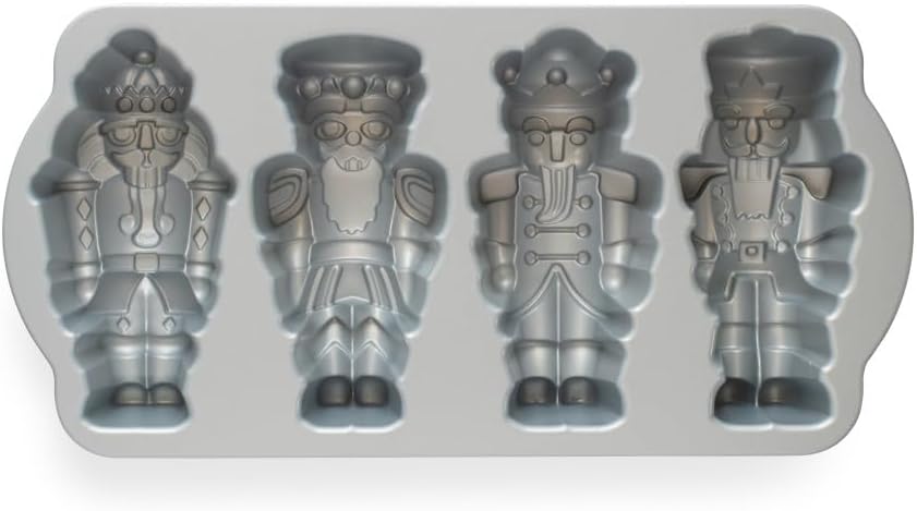 Nordic Ware Nutcracker Sweets Cakelet Pan, Silver, 6 Cup Capacity - Image 8