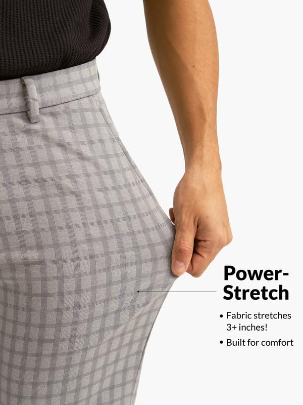 Image of The Pant Project Luxury PV Stretchable Casual Checks Pant for Men | Stylish Slim Fit Men's Wear Trousers for Office or Party