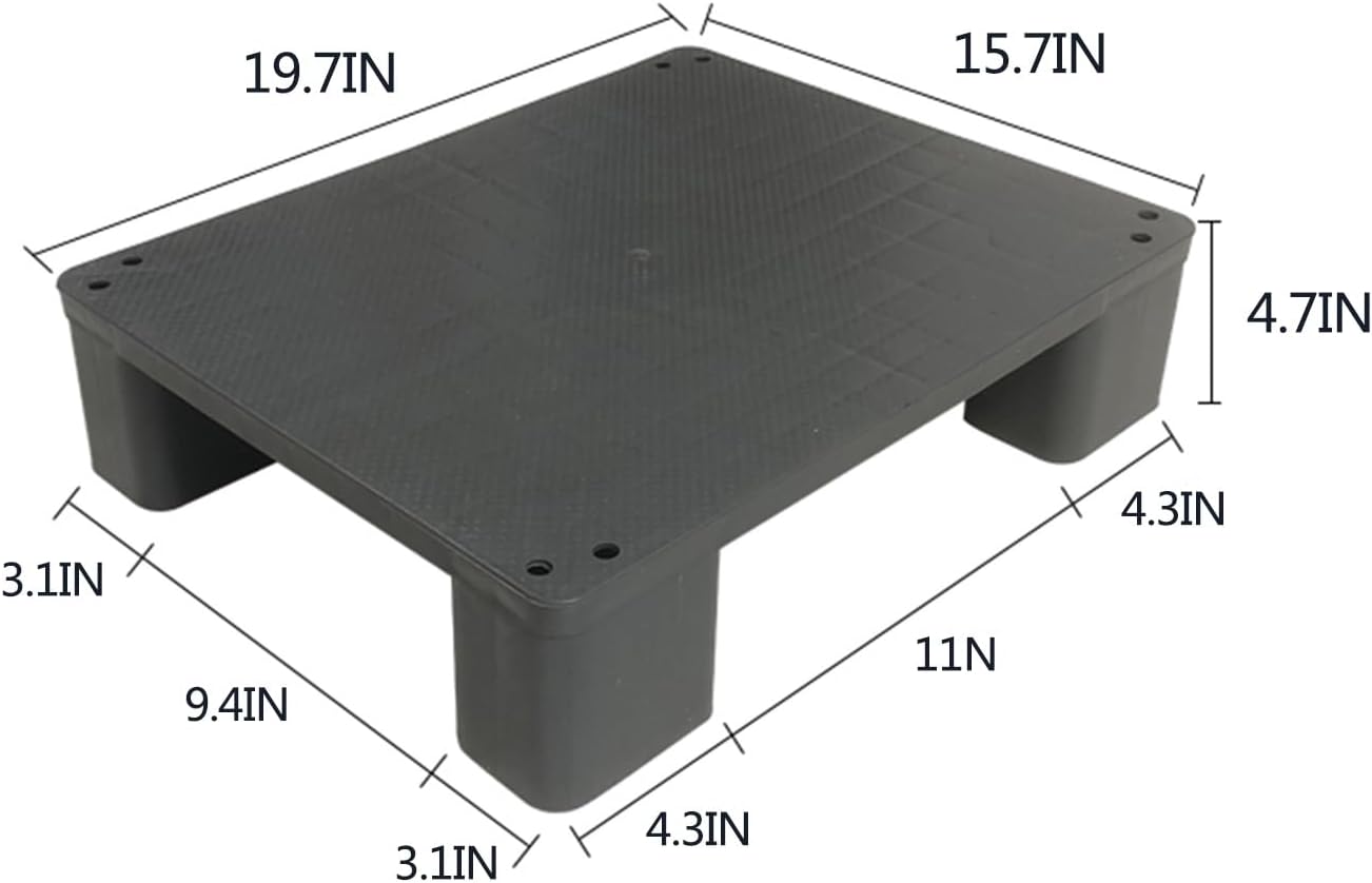 Plastic Shipping Pallet Stackable Polyethylene Pad Board Cargo Storage Rack 19.7"x15.7"x4.7" 4 Colors - Warehouse Solutions