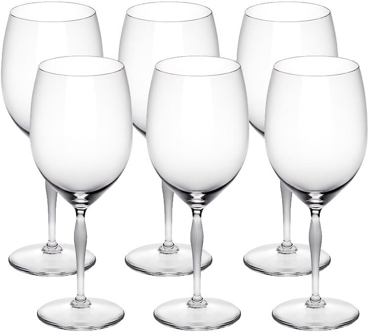 Lalique 100 Points Bordeaux Glass Set Of 6