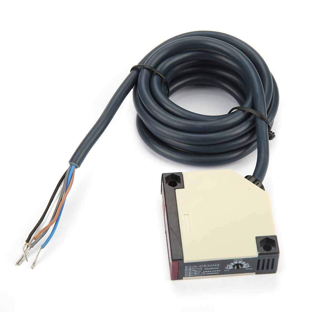 Photoelectric Switch Sensor, 30cm Detection Distance Diffuse Reflection Infrared Switch Photoelectric Beam Sensor Proximity Switch (E3JK-DS30M2 Normally Closed)