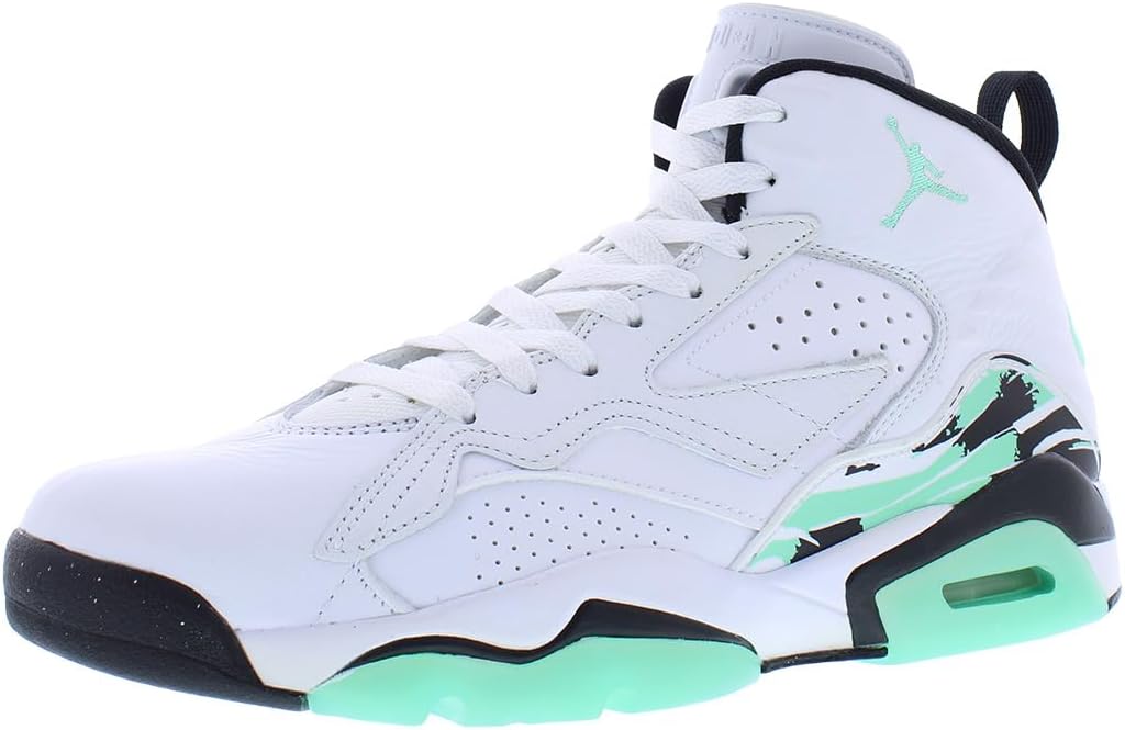 Jumpman MVP Mens Basketball Shoes (White/Green Glow/Black) Size 10.5