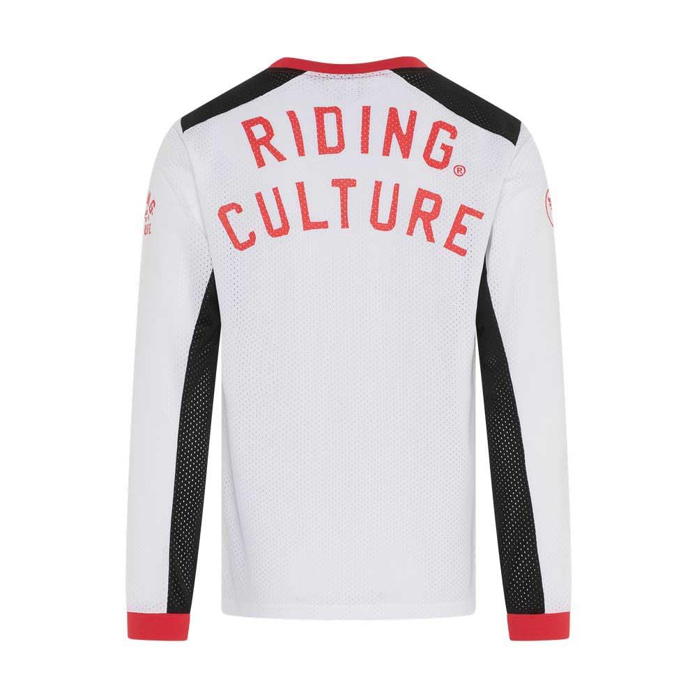 RIDING CULTURE Logo Mesh Maglia Motocross, bianco, L