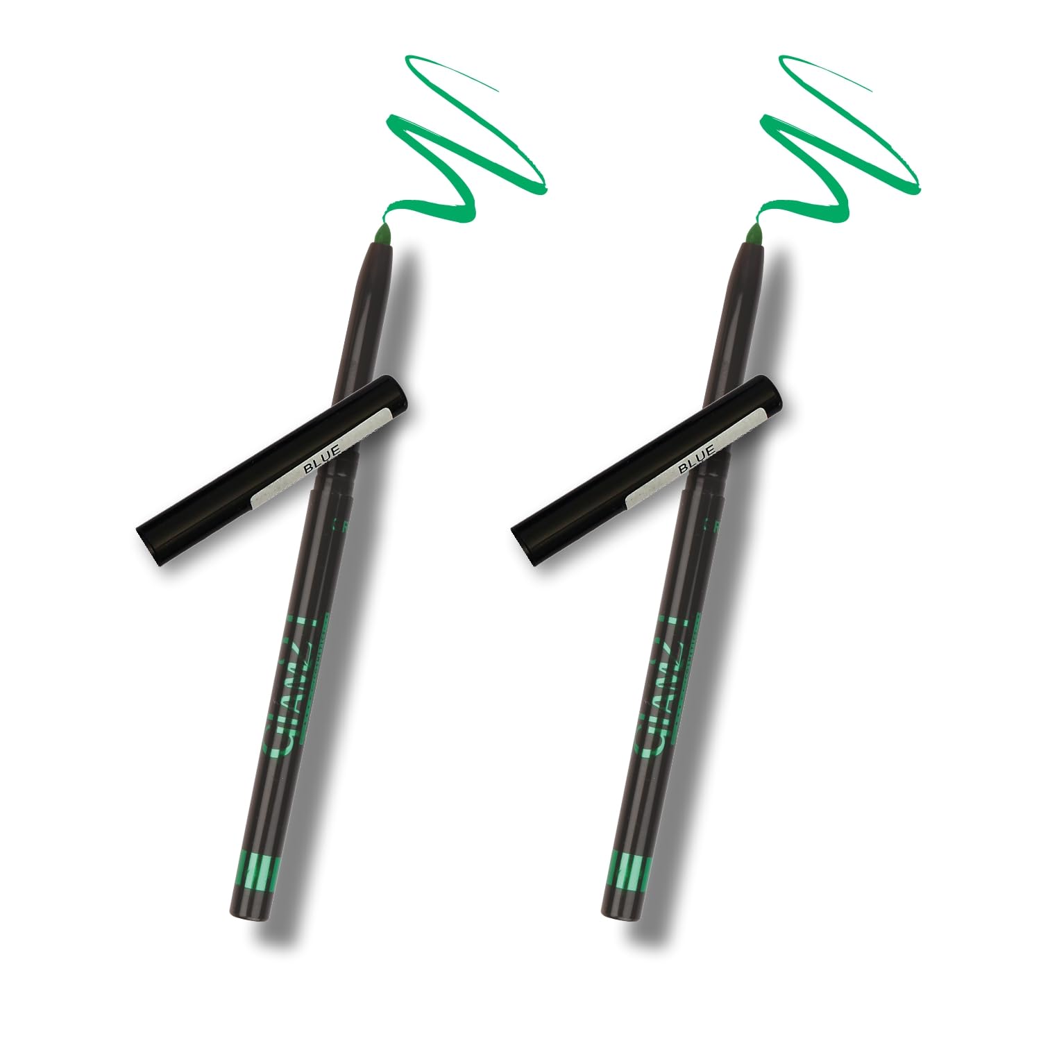 Glam21 Automatic Kohl Kajal | Matte Finish | Smudge & Waterproof | Up to 10H Long Stay | Smooth Glide Precision Eyeliner | Pack Of 2 (Green)-image-9