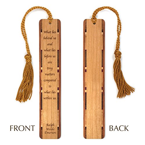 Ralph Waldo Emerson Quote, Engraved Wooden Bookmark - Also Available With Personalization - Made In Usa #TOP4