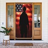 Dimensions du produit : mesurant 184,9 x 89,9 cm, cette bannière n°34 imprimé drapeau soldat s'adapte à la plupart des portes d'entrée standard. Que ce soit comme couvre-porte d'automne pour porte d'entrée, couverture de porte d'hiver ou bannière de porte d'été, sa longueur généreuse assure une grande visibilité et un impact décoratif