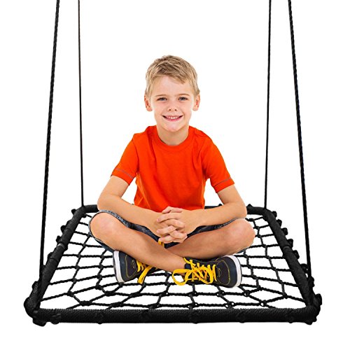KHOMO GEAR Columpio Rectangular XL de 102 x 76 cm – Disfruta del Jardín con Estilo y Diversión – Exterior – Negro