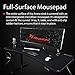Arozzi Arena Moto Gamer Desk - 63x32” Electric Standing PC Gaming Desk With Storage For Cables - Dual Motor Steel Frame & Full-Surface Washable Mousepad - Pure Black