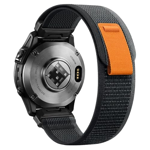 Osochic 22mm Quickfit Nylon Loop Compatible with Garmin Fenix 7 6 5 Watch Band/Fenix 8 47mm Band/Fenix E 47mm/Fenix 5 Plus/Fenix 6 Pro/Fenix 7 Pro/Forerunner 955 965 945 935