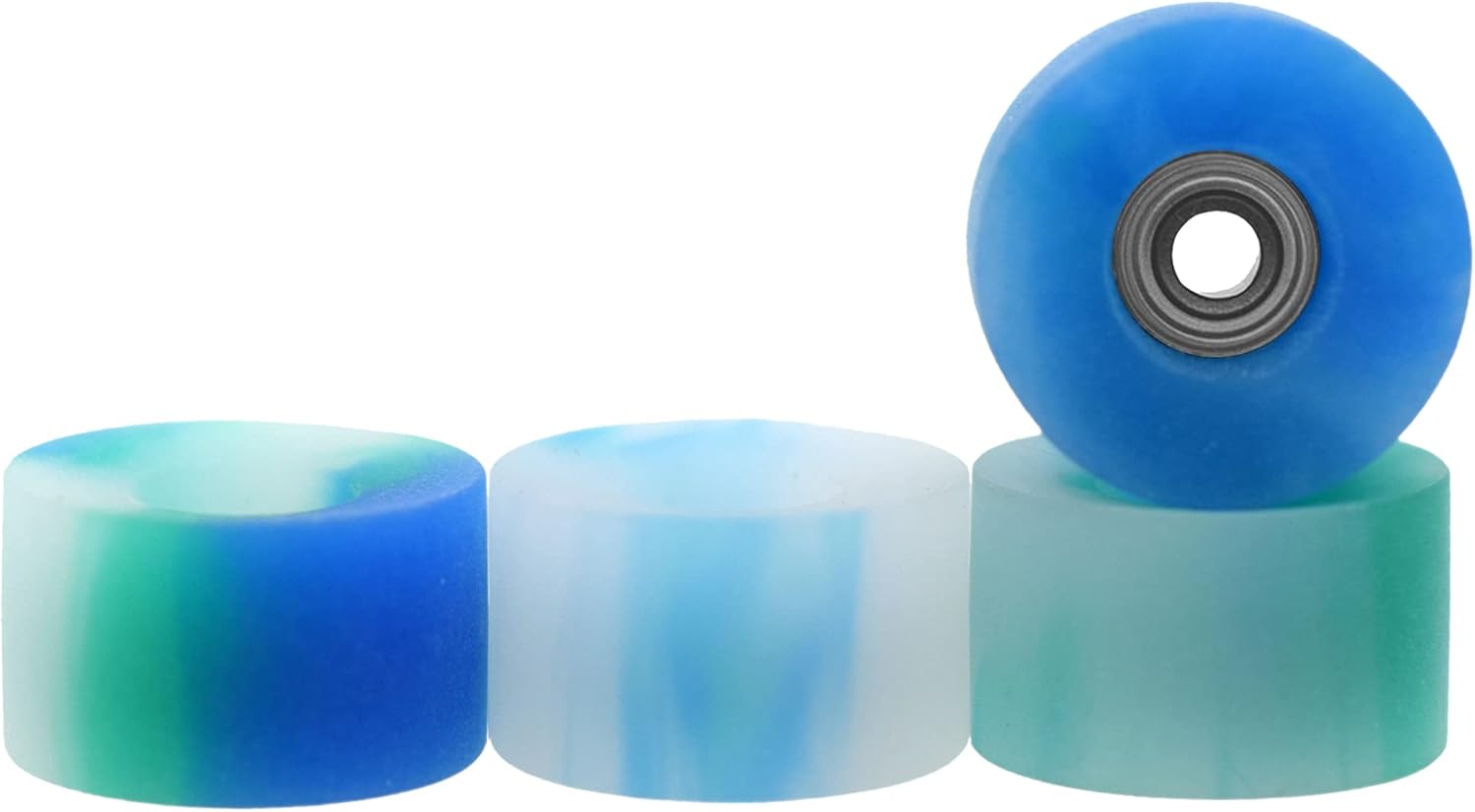 Teak Tuning Apex 61D Urethane Fingerboard Wheels - Cruiser Style, Bowl Shaped, 8.7mm Diameter - ABEC-9 Stealth Bearings - Made in The USA - Coyote Tan Colorway