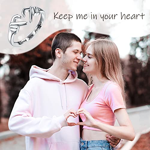 925-Sterling-Silver Heart Claddagh Rings for Women - Adjustable White/18K/Rose Gold Plated Irish Claddagh Ring Friendship Promise Love Heart Jewelry Rings Christmas Gifts for Women Friends3