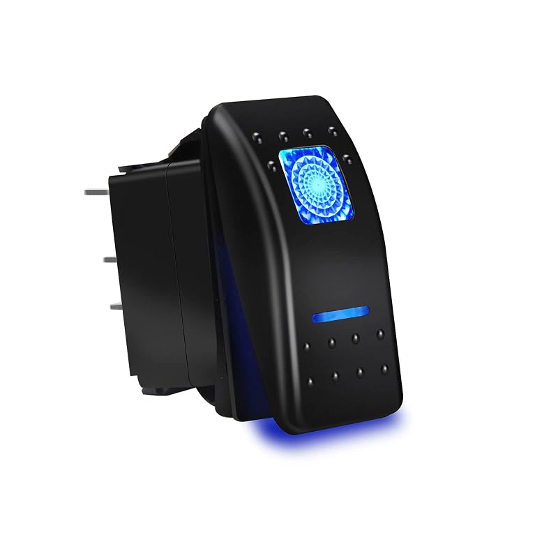 Interruptor tipo rocker ON-OFF MIIGII 4 pinos SPST 12 V 20 A para veículos – 1 unidade