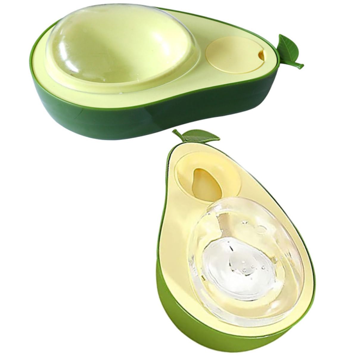 Abaodam 2 Piezas Comedero para Gatos en Forma de Fruta, Cuenco para Mascotas de Abs, Desmontable, para Proteger Las Articulaciones y Músculos Felinos