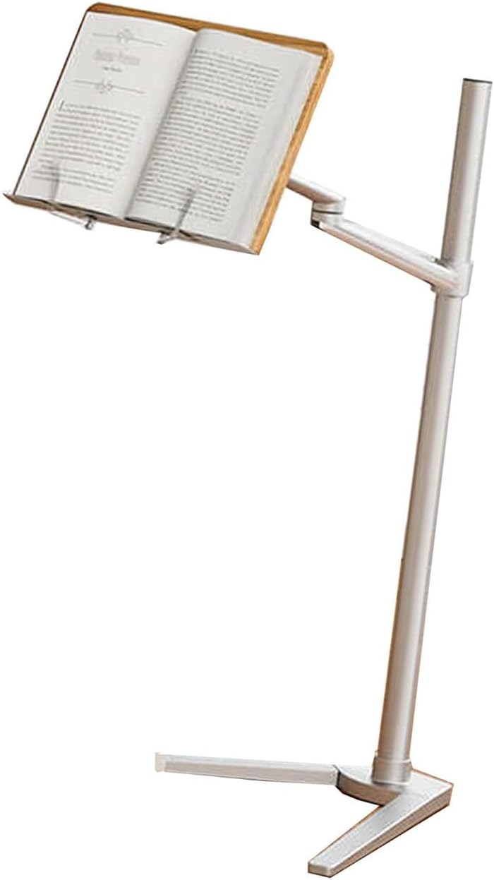 Book Stand, Adjustable Recipe Holder with 180° Panel, Adjustable Height for Office and School Use