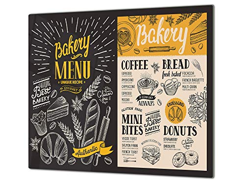 Tempered Glass Kitchen Board – Induction Cooktop Cover - Glass Cutting Board; Measures: Single: 60 x 52 cm (23,62” x 20,47”); Double: 30 x 52 cm (11,81” x 20,47”); D17