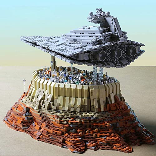 YLPCK Technik Baustein Sternenzerstörer Bauset, Moc Das Imperium über Jedha City, 5162 Klemmbausteine Super Star… – Bild 5