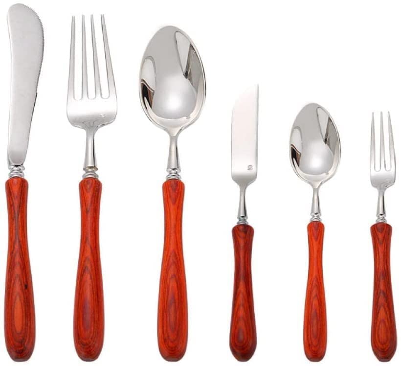 Ensemble de couverts en argenterie manche bois pour sublimer vos repas