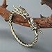 Produktbild JINKEBIN Armband Retro Manschette Wolf Raven Drachen Schlange Kopf Wikinger Armband Männer Vikingos Schmuck Brazalete Vikingo Bangels Frauen Zubehör (Metal Color : Style 3 Bronze)