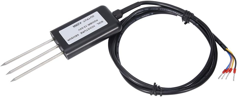 4-20mA Soil Humidity Sensor 2 in 1 | Temperature & Humidity Transmitter | High Accuracy Probe for Horticulture/Greenhouse/Garden | IP68 Weatherproof, ±0.5℃ Exactness