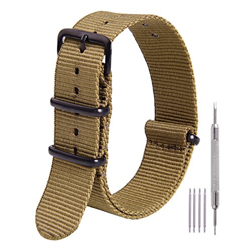 Ritche NATO Strap 18mm Premium Nylon Watch Band Replacement Watch Straps for Men Women