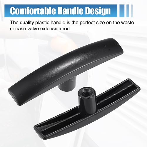 Image of uxcell 2 Pcs RV Waste Valves Handles for 1 1 /2 inch and 3 inch Gate Valves Rv Sewer Dump Valve Plastic Handle Replacement
