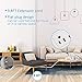 Mountable Surge Protector Power Strip JACKYLED 10ft 6 Outlets 4 USB Ports Electric Power Outlet with Right Angle Flat Plug Electric Long Extension Cord Power Charging Station for Home Office White