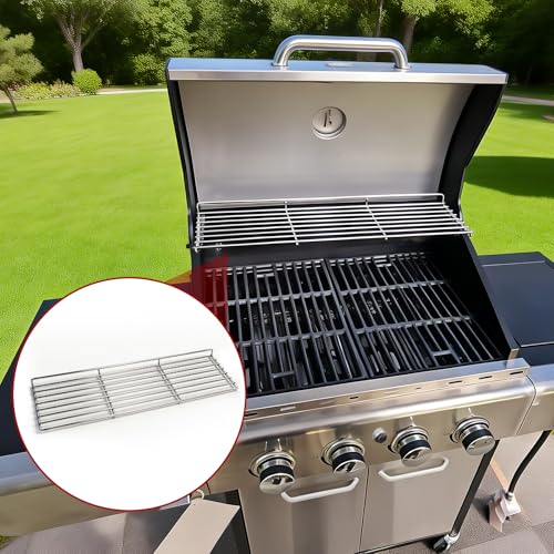 Image of Warming Rack for Captiva Designs 4-Burner Propane Gas BBQ Grill, GR001 Grill Warming Rack for Captiva Designs Accessories, Stainless Steel Upper Rack with Side Burner