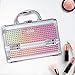 Joligrace Makeup Box Cosmetic Train Case Jewelry Organizer Lockable with Keys and Mirror 2-Tier Tray Portable Carrying with Handle Travel Storage Box