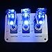 JIANFA Toggle Switch,Dc 12v Metal wire drawing face plate Car Toggle Switch with LED Indicator For For Racing Sport Competitive Car (Blue)