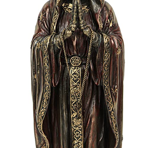 Figura Decorativa Santa Muerte en Resina Bronce Antigua 7.5" miniatura 3
