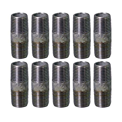 Supply Giant OQHM3430-10 Steel Nipple Pipe, 3/4'' x 3", Galvanized (Pack of 10), 3/4" x 3" by Supply Giant - Used condition - CA$19.49
