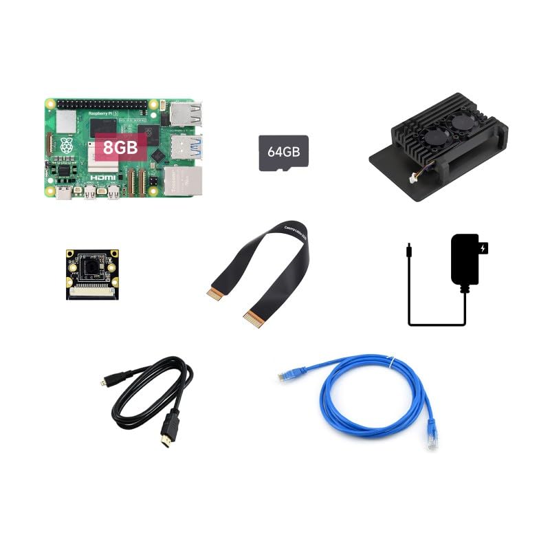 Amazon.com: TUOPUONE PI5-8GB Dual-Camera Kit, Includes Raspberry