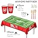 Arsenal soccer team Official licensed Party Supplies Box, 77-Piece All-in-One Set for 6 Guests, Disposable Tableware with Plates, Cups, Cutlery, Jersey Foil Balloons, Decorations