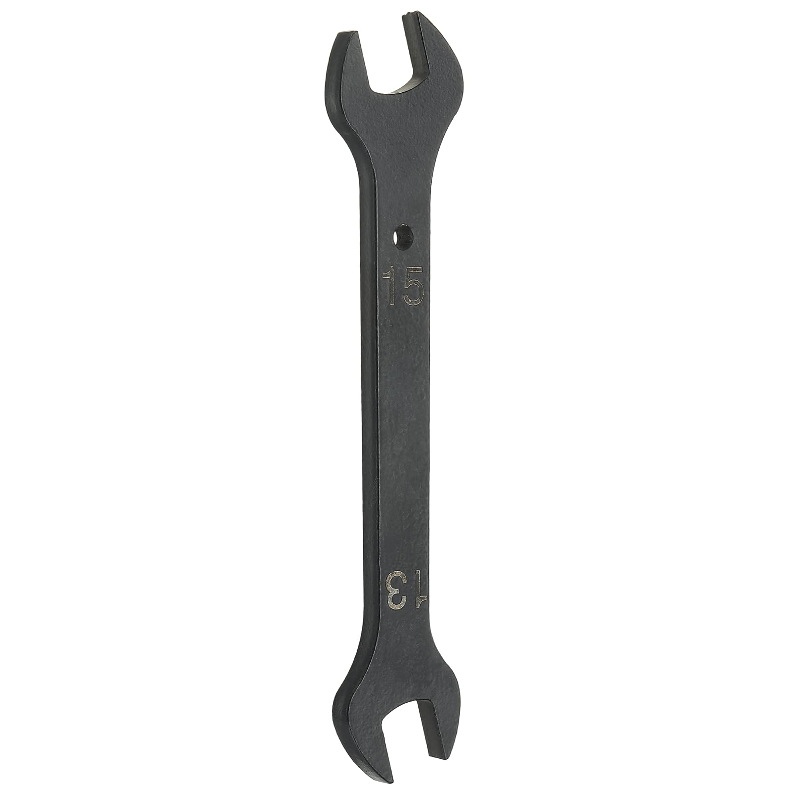 sourcing map Thick Double Open End Wrench 13mm x 15mm Metric Standard Size Carbon Steel Spanner Wrench for Auto Household Maintenance Routine Repairs, Black