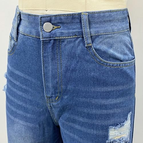 Womens High Waisted Ripped Baggy Fringe Denim Wide Leg Pants 2025 Lady Loose Distressed Trendy Boyfriend Jeans2