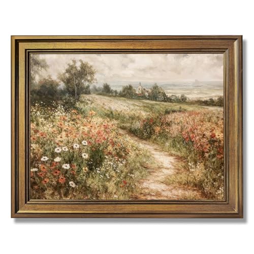 Vintage Floral Wall Art Landscape