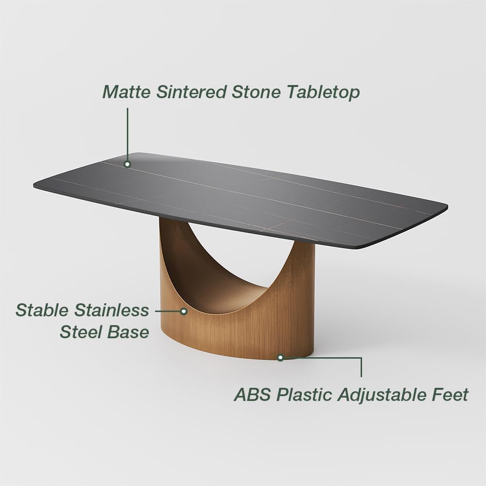 eksploderede view of POVISON dining table components