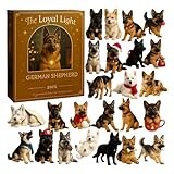 German Shepherd Advent Calendars 2025, 24 Days 2D Acrylic Dog Collection Christmas Countdown Calendar, Dog Themed Hanging Pendant For Kids Girls Boys Adults Puppy Lovers New Year Decor