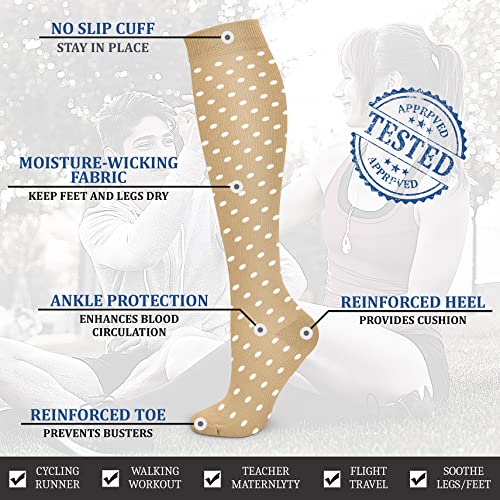 Image of Acture Compression Socks for Women & Men 15-20 mmHg, Best Medical, Nursing, for Running, Athletic, Varicose Veins, Travel