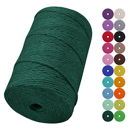 Cuerda de cáñamo verde de 3 capas resistente para envolver regalos de Navidad 2