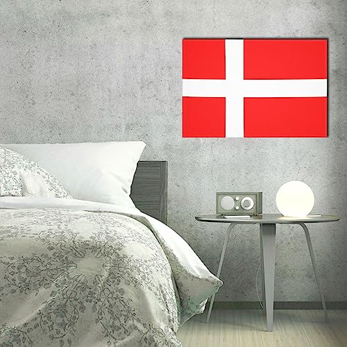 Tableau drapeau du Danemark pour une ambiance scandinave chaleureuse