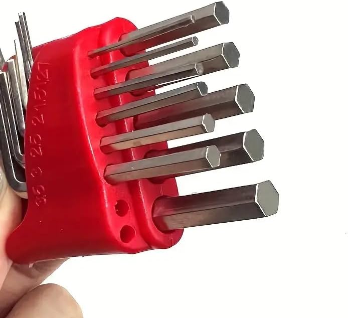 Hex Wrench Set – Compact & Portable Design with Metric & SAE (English) Sizes | Short Arm for Tight Small Spaces | Easy to Store & Carry in Entry Bags